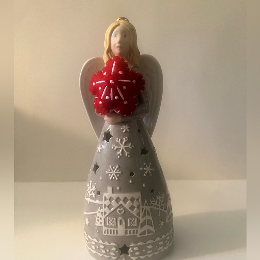 Festive Folk Light-Up Angel Figurine